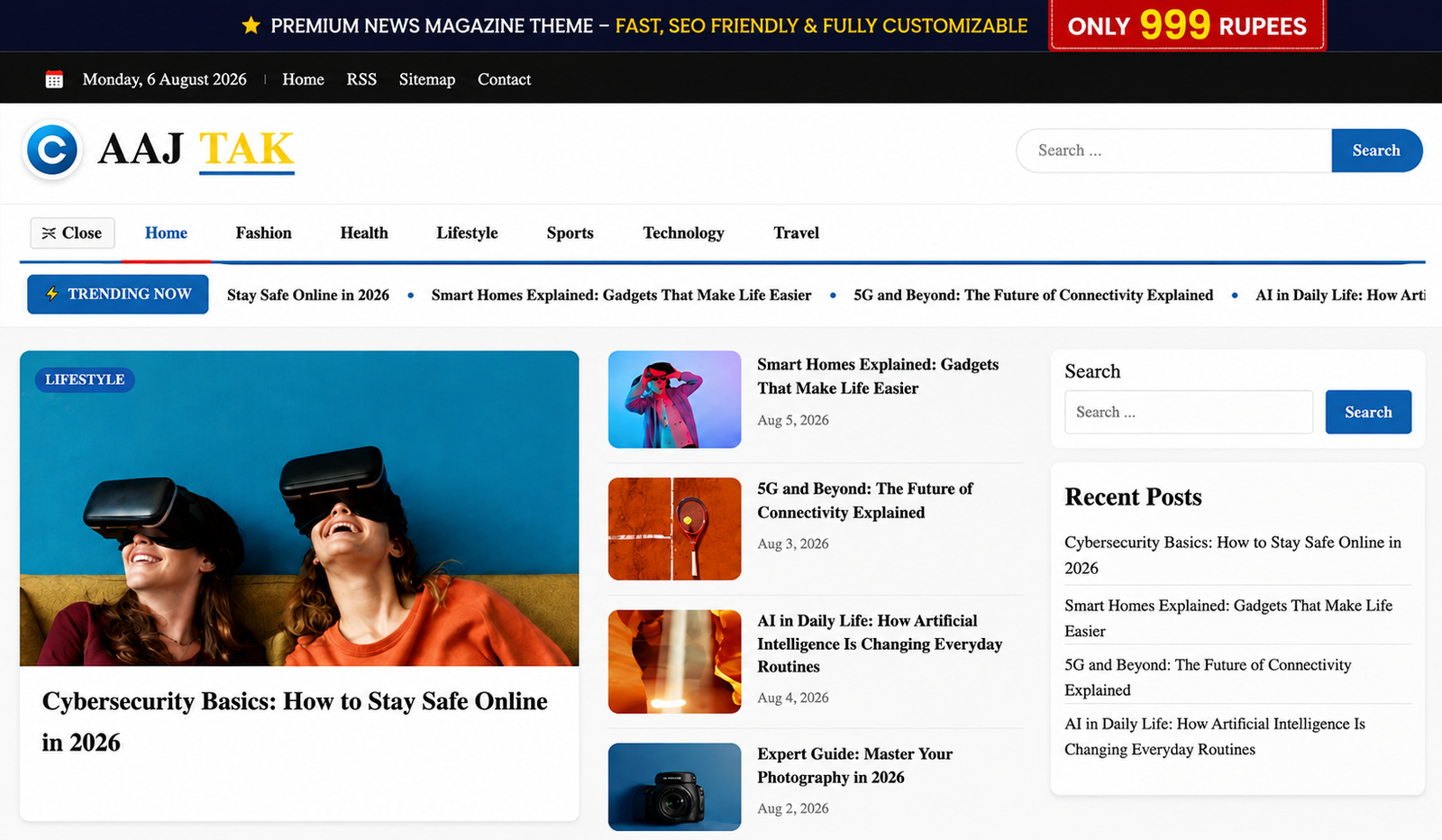 Breaking News WordPress Theme – News Portal & Magazine Website Design
